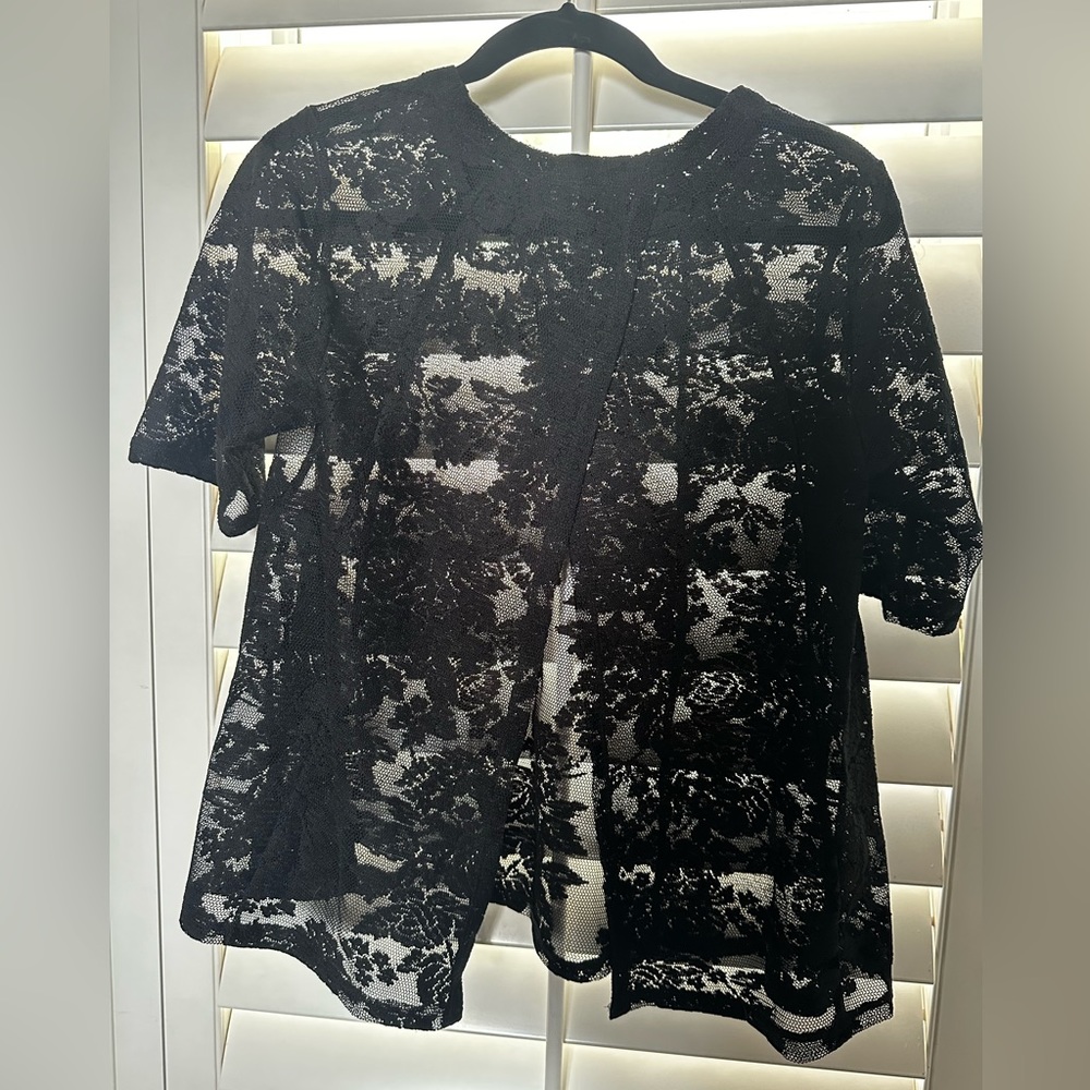 Bcbg Generation Split Back Lace Top - image 1